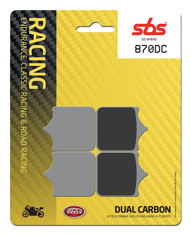SBS brake pads KH604/4 racing dual carbon BMW s 1000rr 09-18 colour black front (870DC)